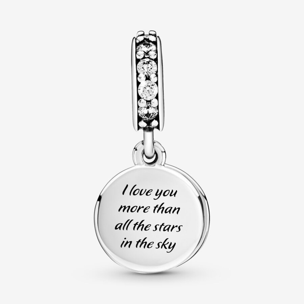 LAST ONE!Authentic Pandora Moments Blue Night Sky Crescent Moon/Stars charm. - Picture 4 of 8